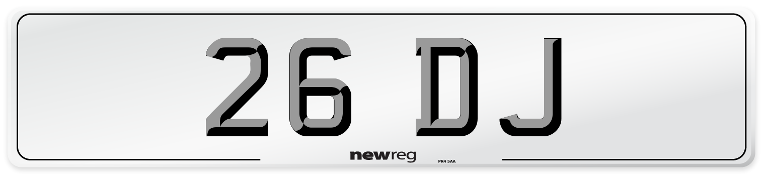 26 DJ Number Plate from New Reg